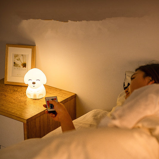 Soft Silicone Puppy Night Light – LED Baby Lamp for Kids Bedroom & Sleep Aid