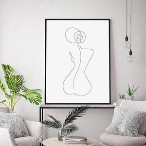 Feminine Simple Canvas Wall Art – Chic Home Decor | Bedroom & Living Room Styling