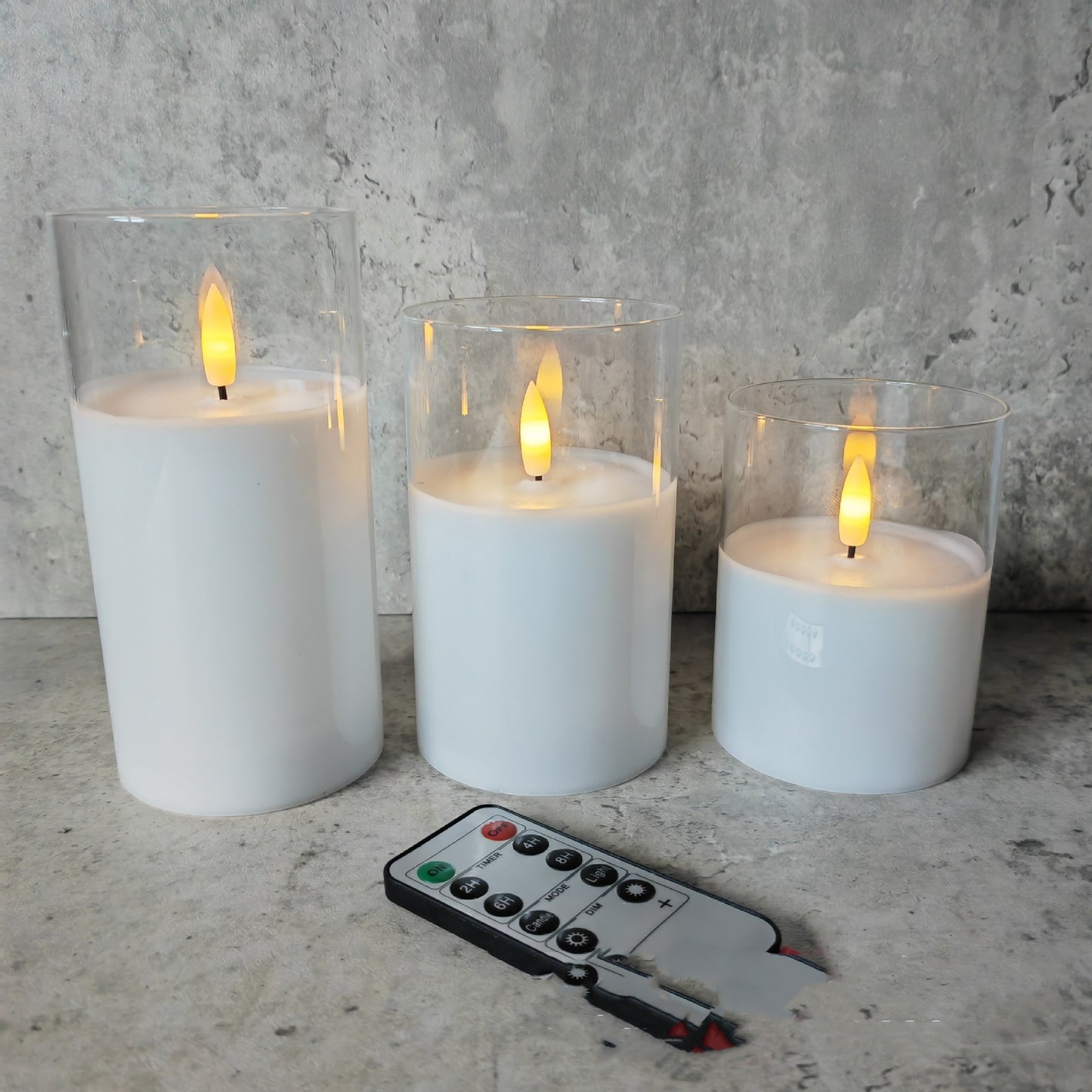 Electroplated Glass LED Candles – Rechargeable Flameless Lights for Elegant Decor