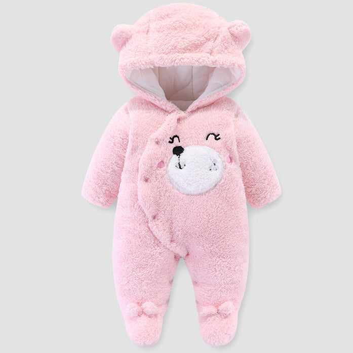 Winter Baby Jumpsuit Thickened Cotton Romper – Warm Cozy Outfit for Newborns & Kids