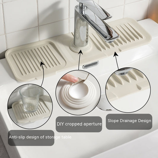 Silicone Faucet Mat – Anti-Splash Sink Drip Catcher for Kitchen Countertops