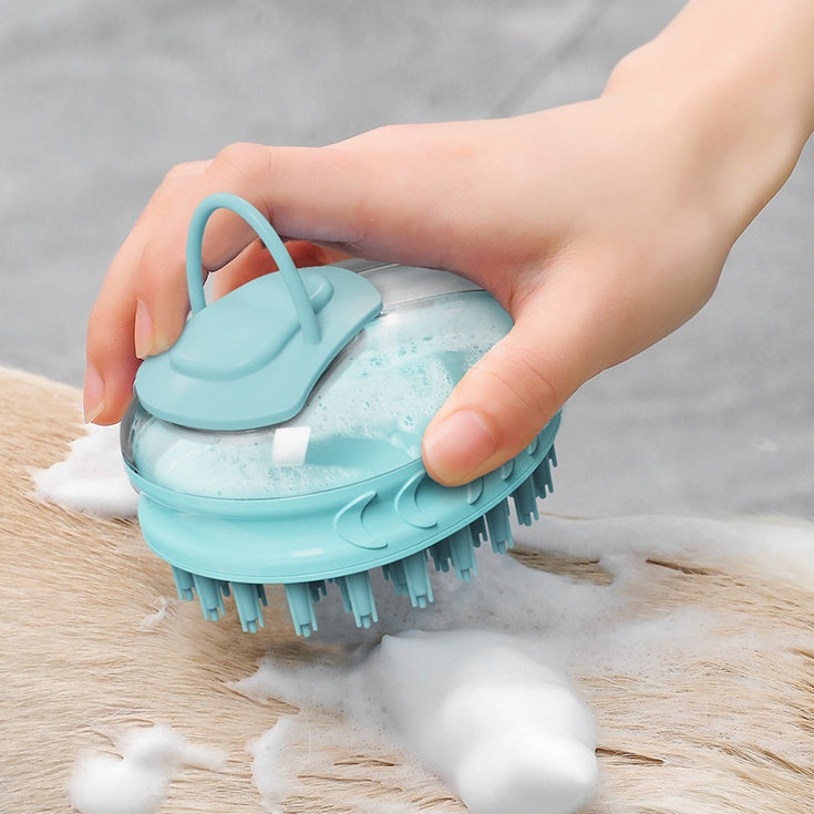 Silicone Pet Bath Brush for Dogs & Cats – Gentle Massage Grooming Tool