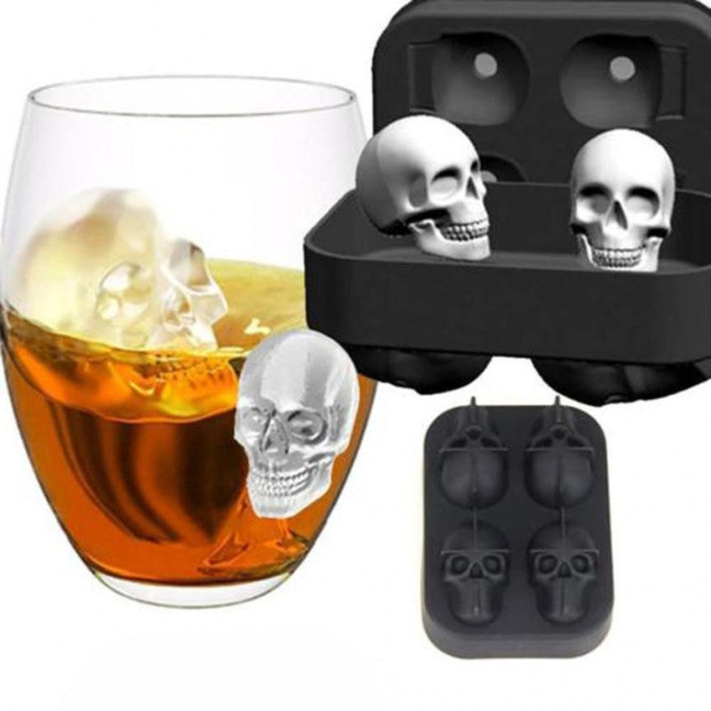 Halloween Skull Silicone Mold – 3D Ice Cube, Soap, Candle & Baking Chocolate Mould Tool