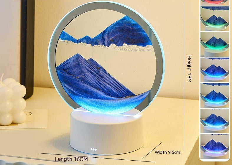 Aesthetic Quicksand Lamp LED Ambient Mood Light – Modern Decorative Desk Lamp for Bedroom & Living Room