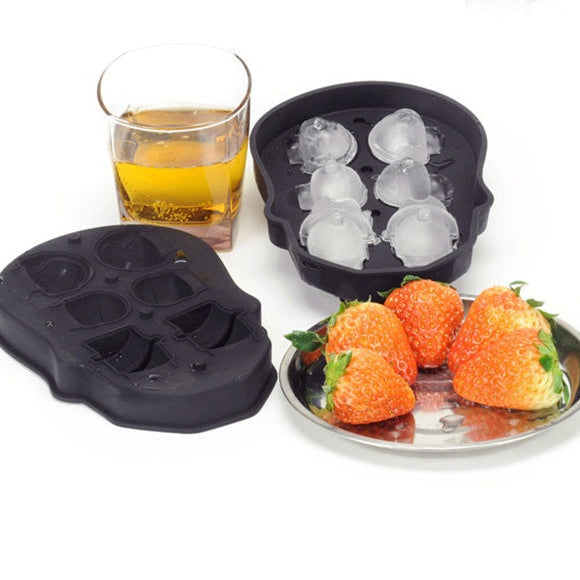 Halloween Skull Silicone Mold – 3D Ice Cube, Soap, Candle & Baking Chocolate Mould Tool