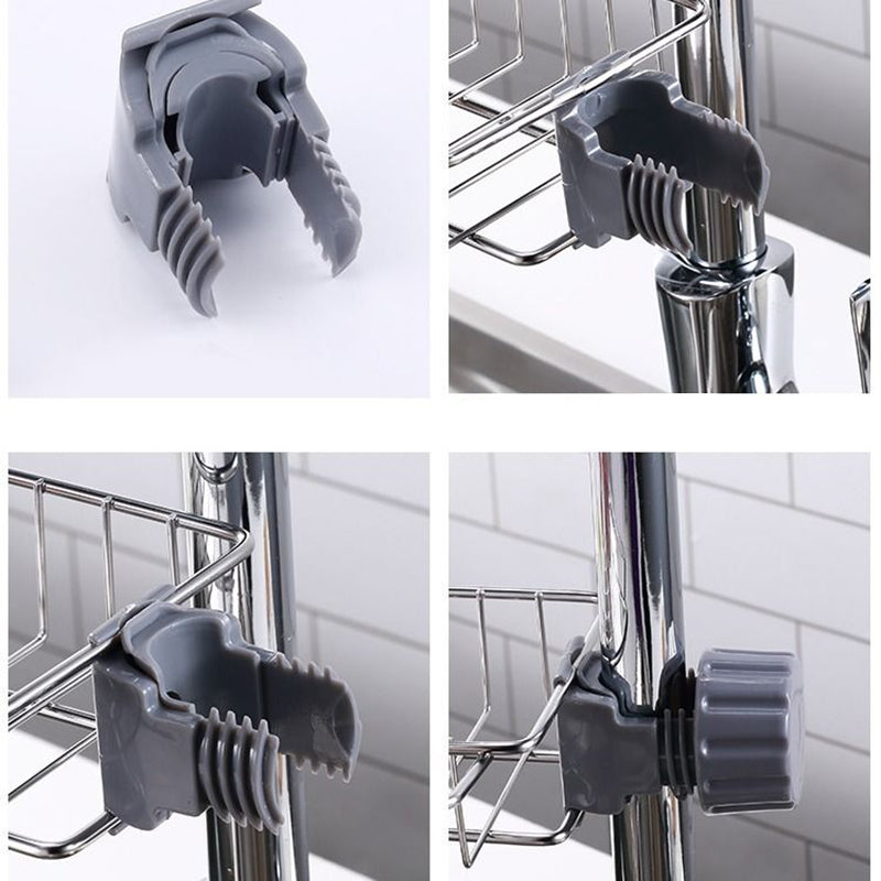 Space-Saving Sink Organizer – Adjustable Shelf for Sponge, & Soap