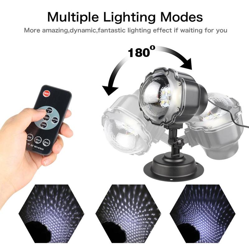 Christmas Snowflake Projector Light Outdoor – LED Moving Snow Light