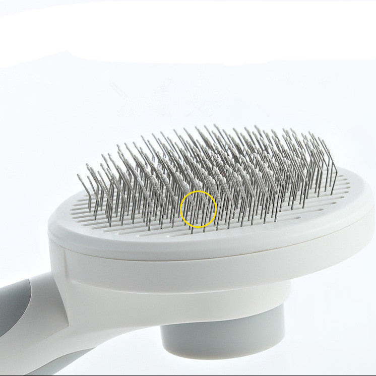 Pet Shedding Comb – Round Handle Grooming Tool for Tangle-Free Fur