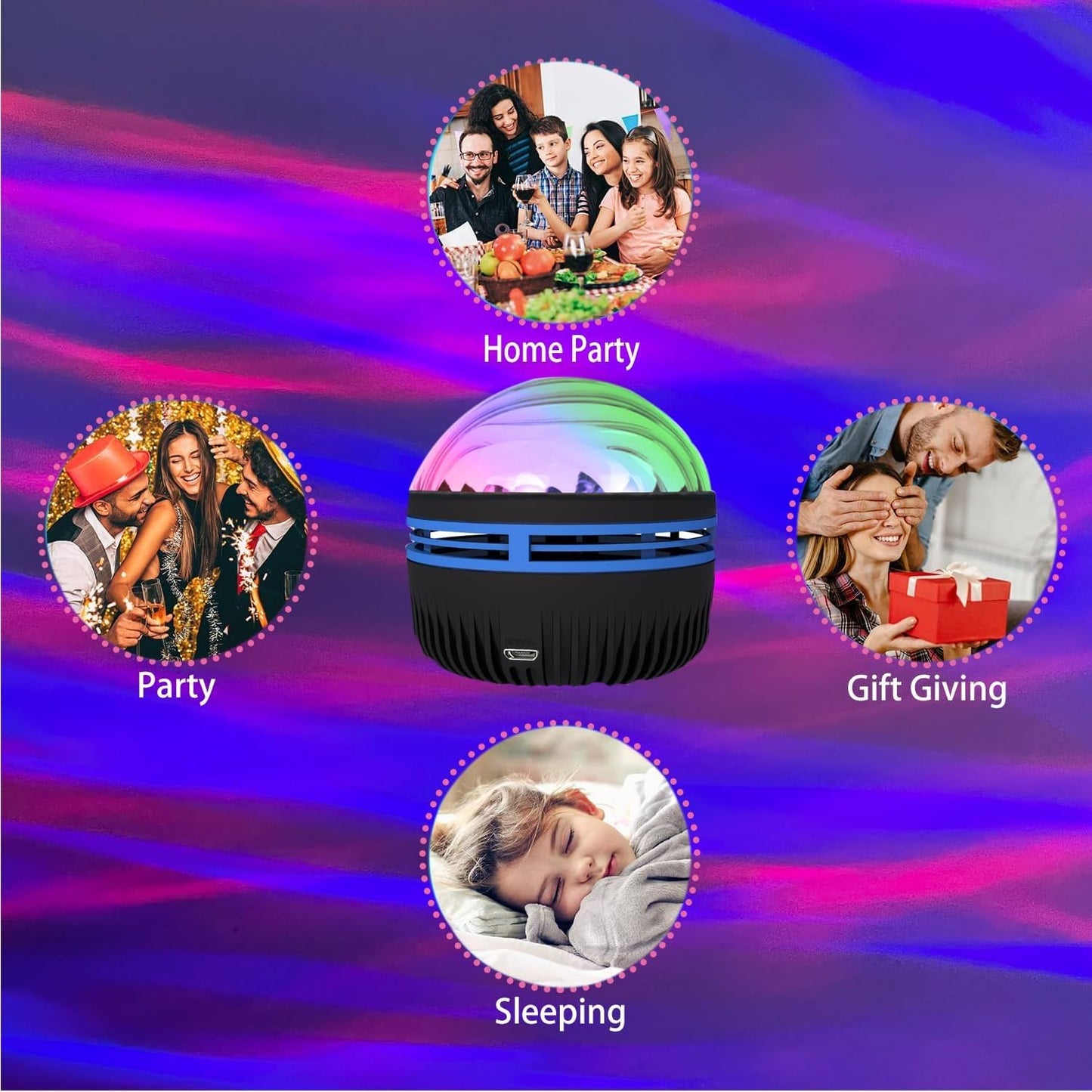 Galaxy Star Night Light Projector – LED Rotating Lamp