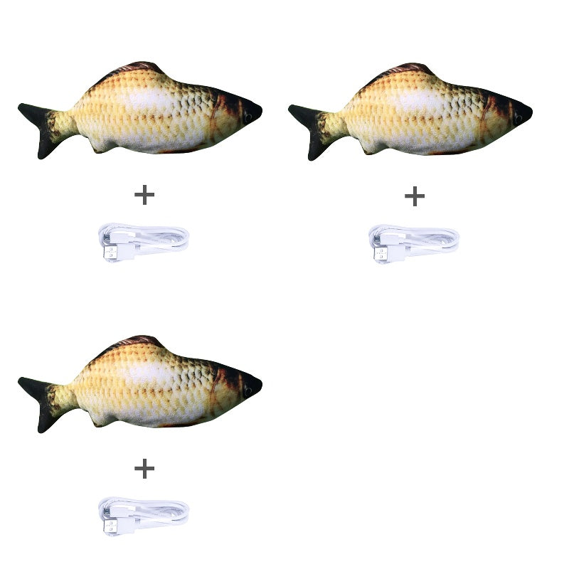 Indoor Cat Electric Fish Toy – Interactive Moving Simulation Toy for Exercise & Play