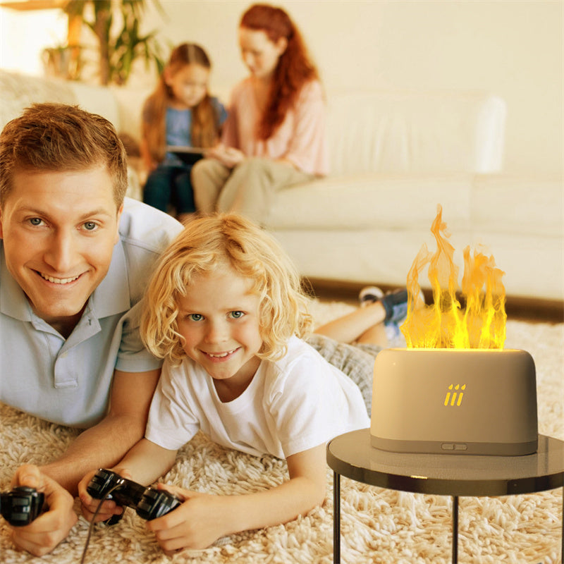Flame Effect Essential Oil Diffuser – Ultrasonic Cool Mist Humidifier