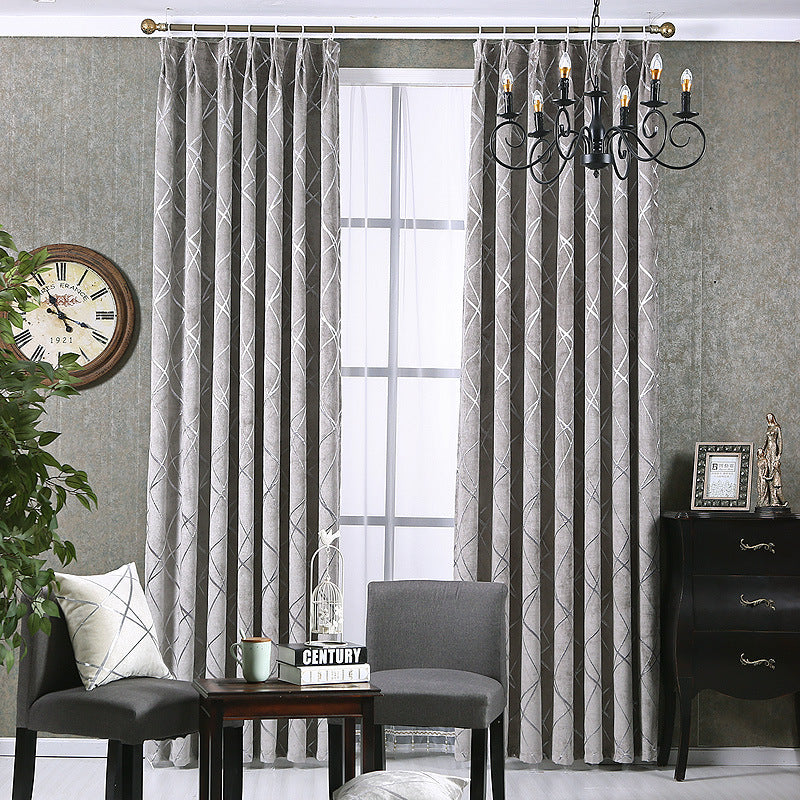 Luxury Chenille Blackout Curtains – Modern Solid Color Window Panels for Living Room