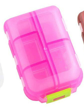Moisture Proof Pill Organizer – 10 Grid Portable Medicine Box for Travel & Daily Health Use