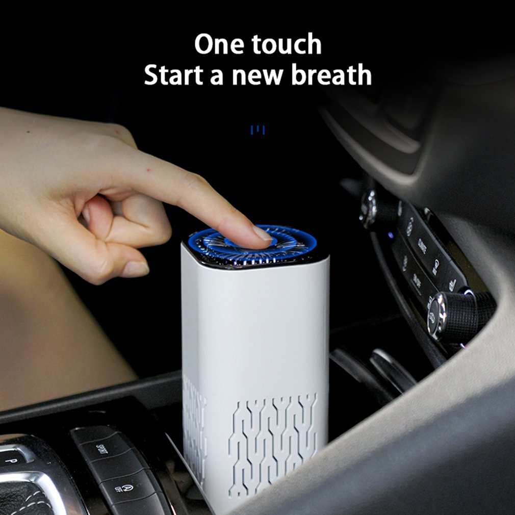 Mini Car Air Purifier Ionizer – Remove Smoke, Dust & Odors
