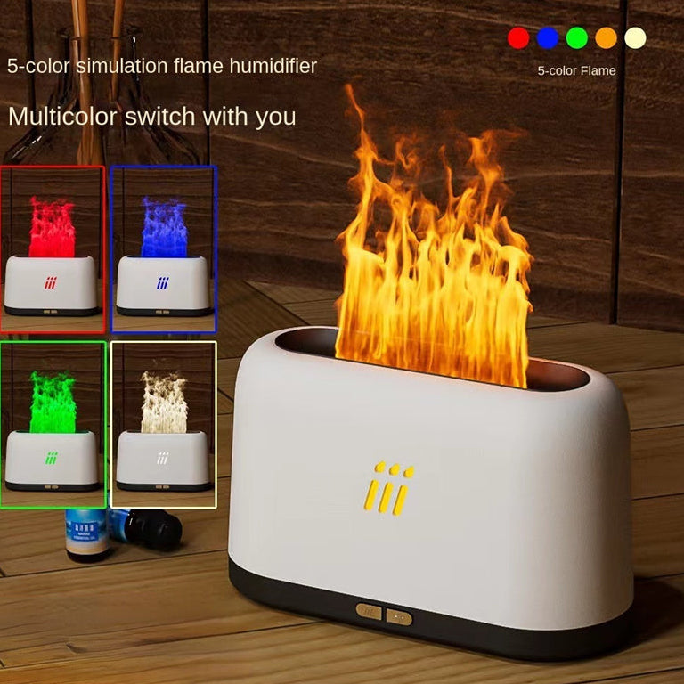 Flame Effect Essential Oil Diffuser – Ultrasonic Cool Mist Humidifier