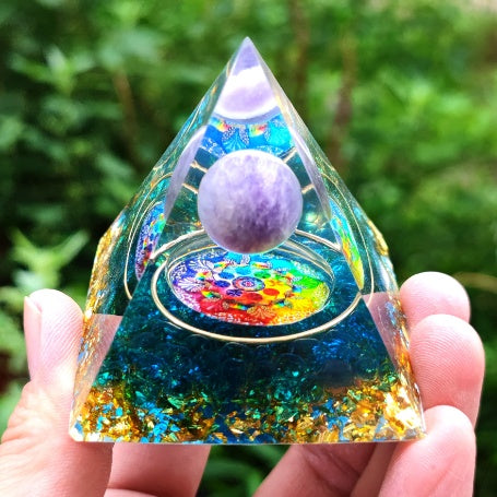 Natural Crystal Stone Pyramid – Energy Balance Decor for Home Desk Office Interior Styling