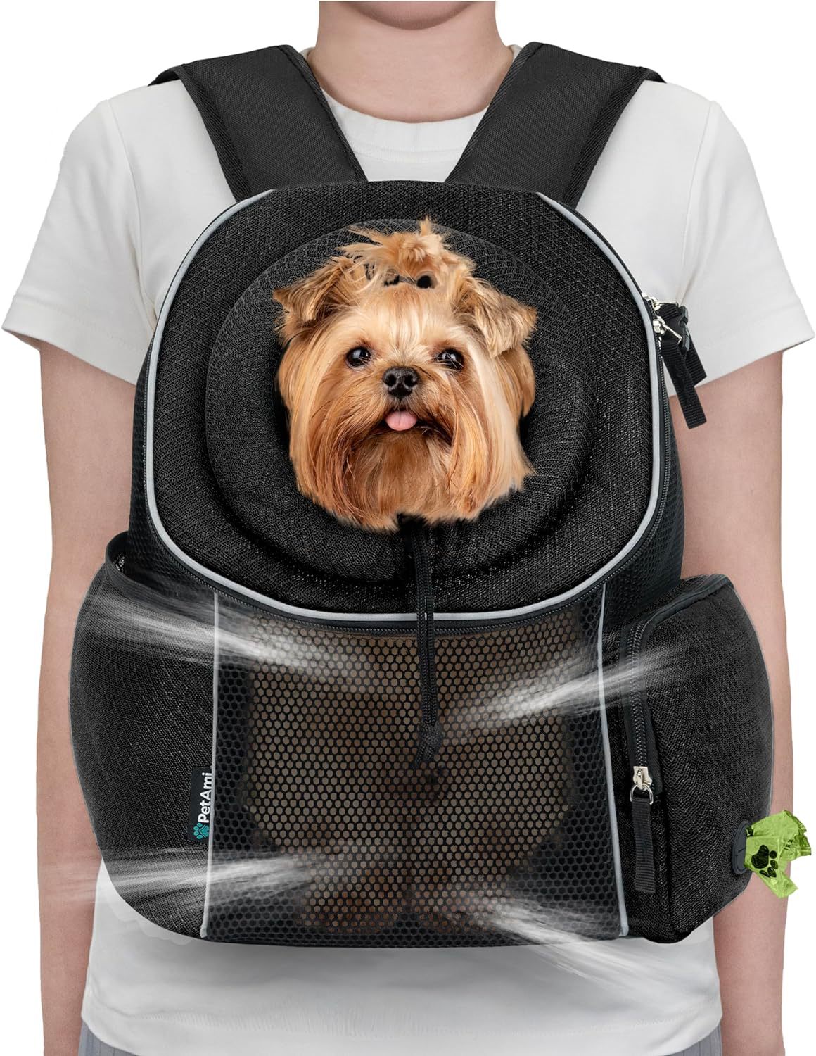 Outdoor Dog Carrier Backpack – Comfortable Breathable Pet Travel Bag for Small Dogs & Puppies