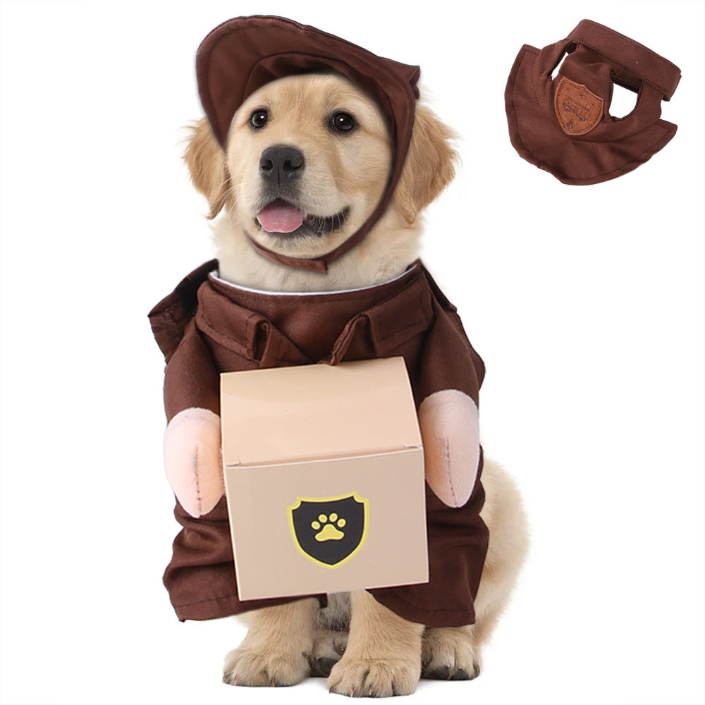 Cartoon Cowboy Dog Costume – Pet Cosplay & Photo Prop Outfit