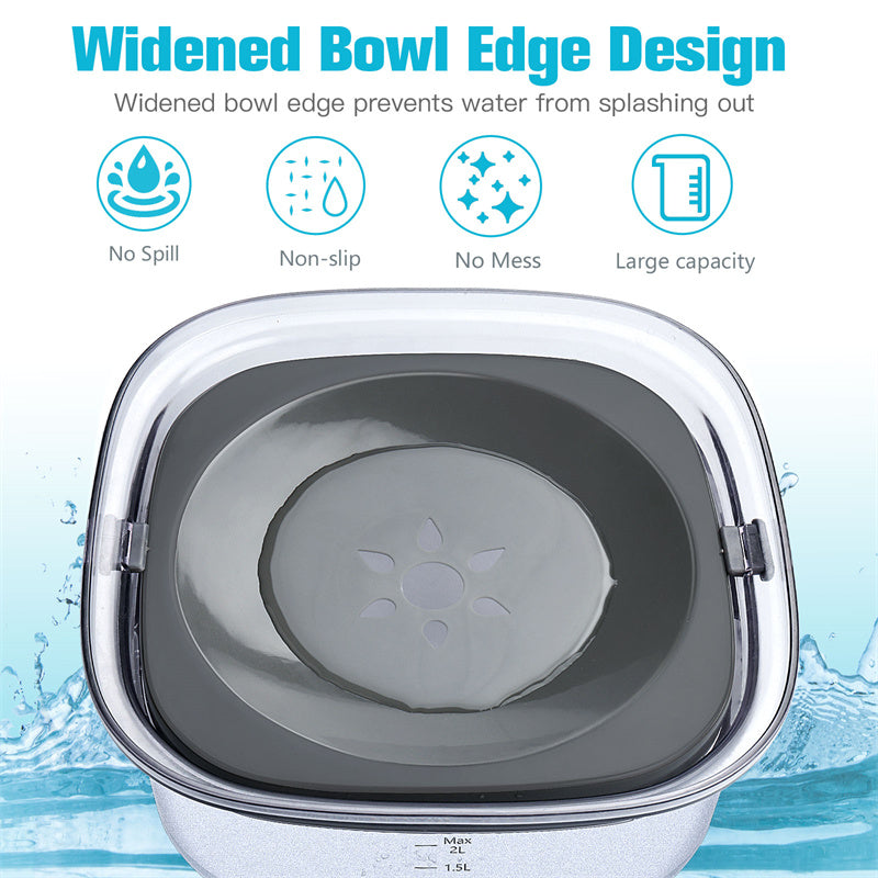 Spill Proof Dog Water Bowl – Large Capacity