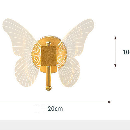 Aesthetic Butterfly Wall Lamp – LED Bedside Light for Cozy Bedroom