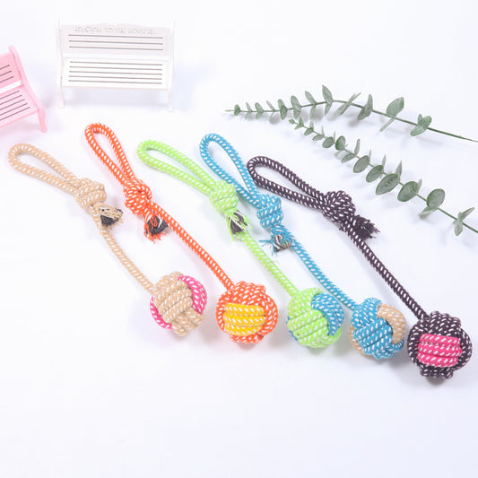 Interactive Dog Rope Chew Toy – Dental Care Ball for Small & Large Dogs