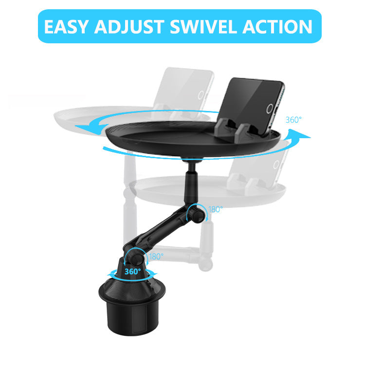 Car Cup Holder Food Tray – Adjustable Drink Organizer Table for Snacks, Coffee & Road Trips