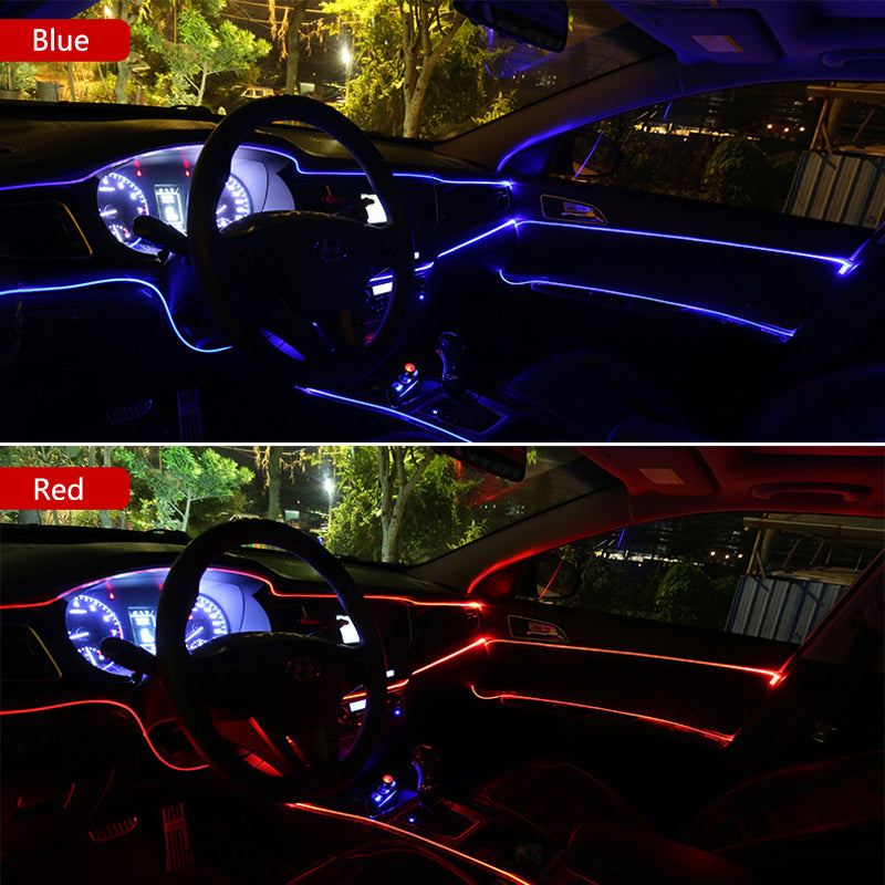 Car Ambient LED Strip Lights – RGB USB Neon Kit for Stylish Interior & Night Vibes