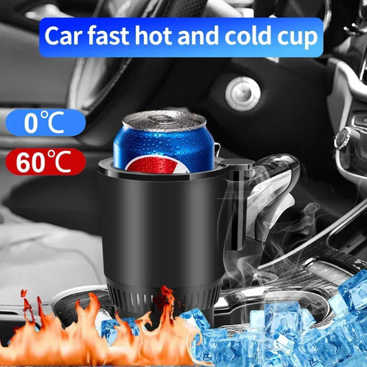 2-in-1 Car Cup Warmer & Cooler – Smart 12V Drink Holder for Hot & Cold Beverages