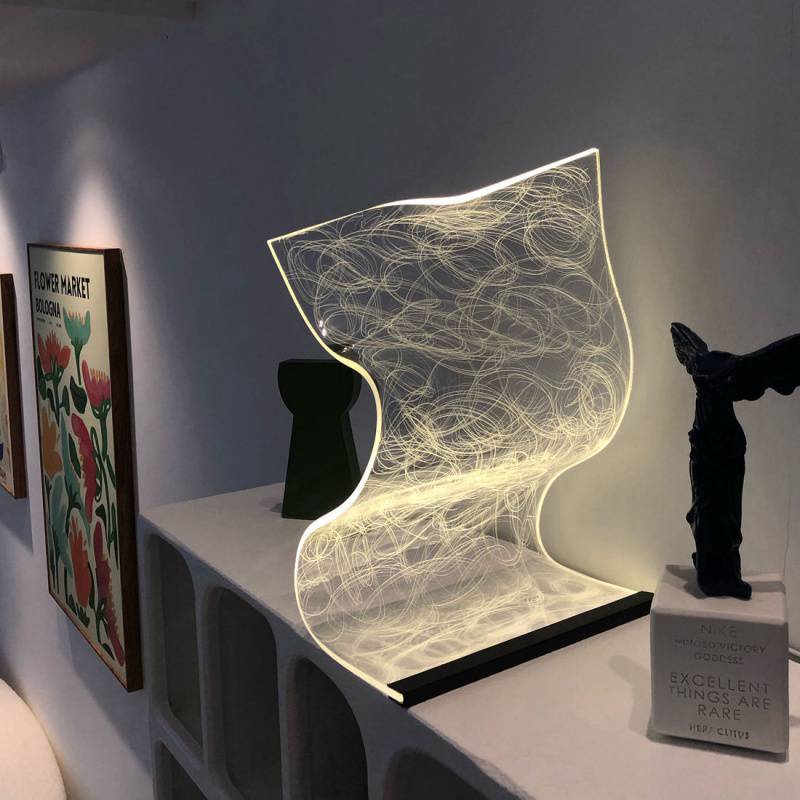 Modern Warm Bedside Lamp – Small Night Light | Cozy Bedroom & Home Decor Lighting