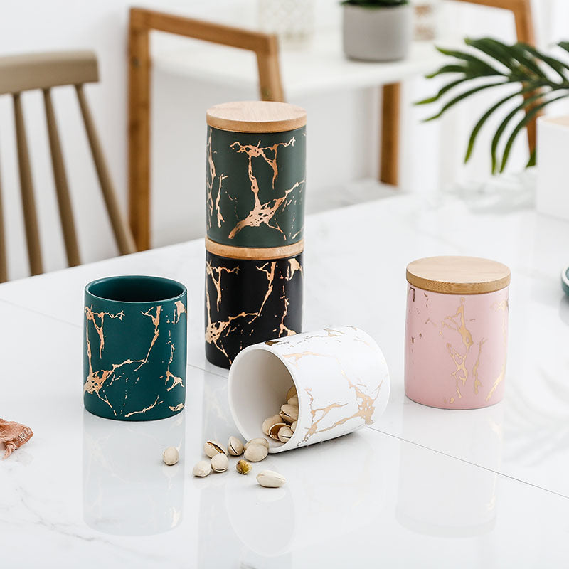Ceramic Food Storage Jar – Airtight Kitchen Container for Coffee, Tea & Snacks