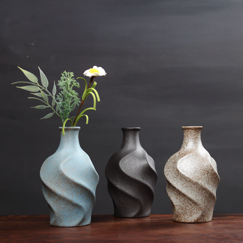 Modern Ceramic Vase for Dried Flowers – Minimalist Home Decor Living Room Table Vase