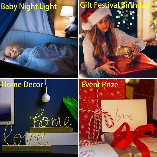 Custom Name LED Night Light – 3D Airplane Lamp for Kids Bedroom