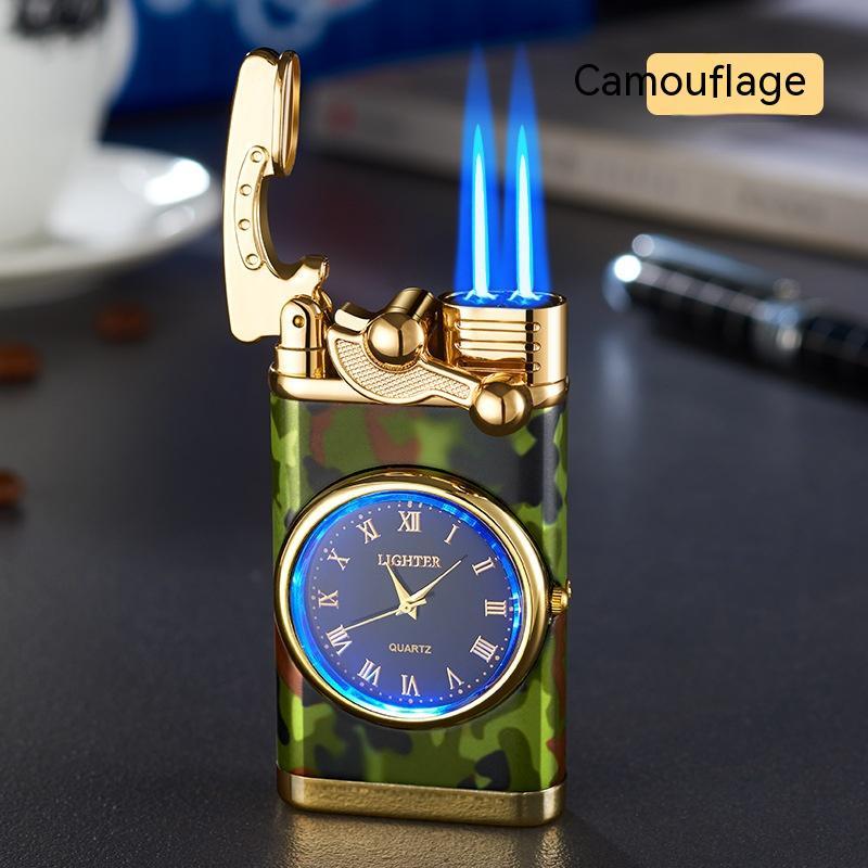 Electric Watch Lighter Men – Windproof Blue Flame Creative Wrist Watch Lighter Gift