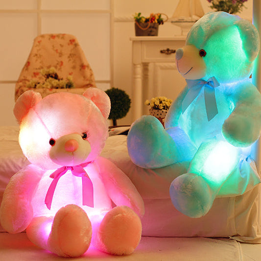 Glowing Teddy Bear Night Light Plush – LED Stuffed Toy Gift for Kids, Girls & Babies