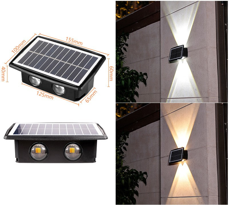 High Power Solar Wall Light – Waterproof Motion Sensor LED for Outdoor Security Lighting
