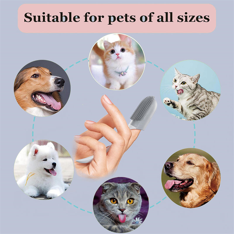 Dog Finger Toothbrush – Pet Dental Care Brush for Dogs & Cats