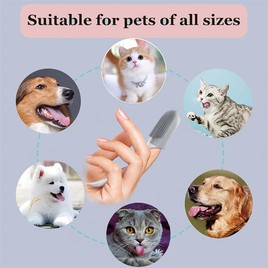 Dog Finger Toothbrush – Pet Dental Care Brush for Dogs & Cats