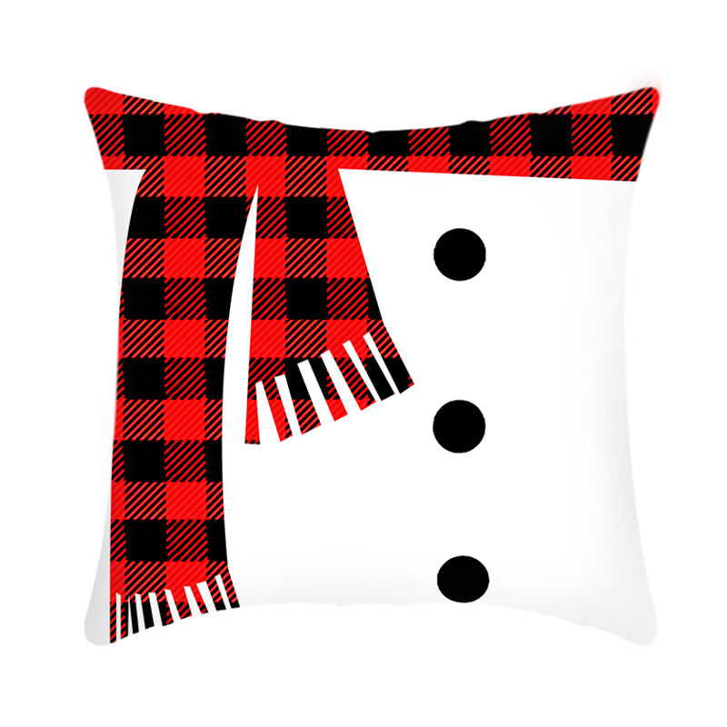 Christmas Decorative Cushion Cover Elk Santa Claus | Festive Sofa Pillow Xmas Home Decor