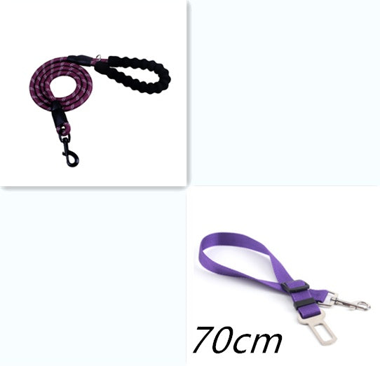 Adjustable Reflective Dog Leash – Durable Nylon Lead for Safe Night Walking