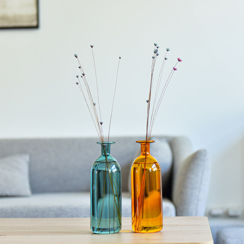 Chic Stained Glass Vase – Decorative Table & Living Space Accent