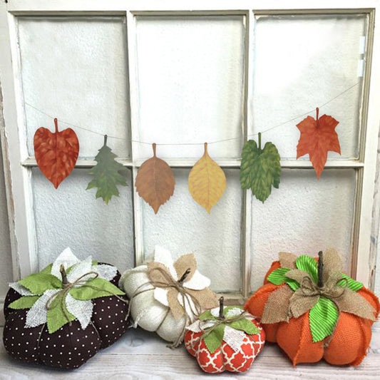 Rustic Autumn Maple Leaf Garland – DIY Fall Leaves Banner for Thanksgiving & Harvest Decor