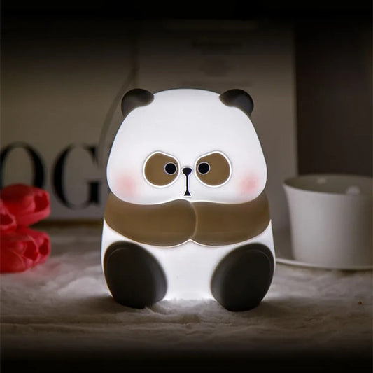 Baby Panda Night Light Silicone LED Cute Lamp for Kids Sleep Aid Bedroom Nursery