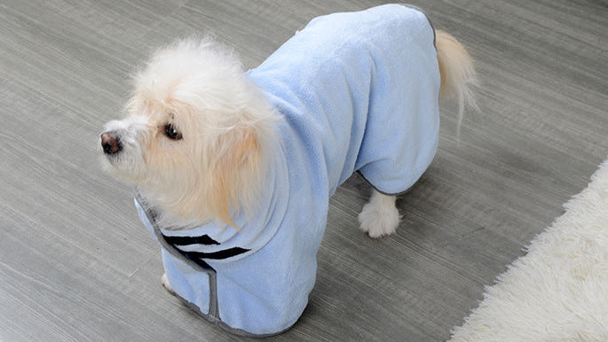 Fast Dry Pet Towel Bathrobe – Super Absorbent Microfiber Dog & Cat Grooming Dry Wrap