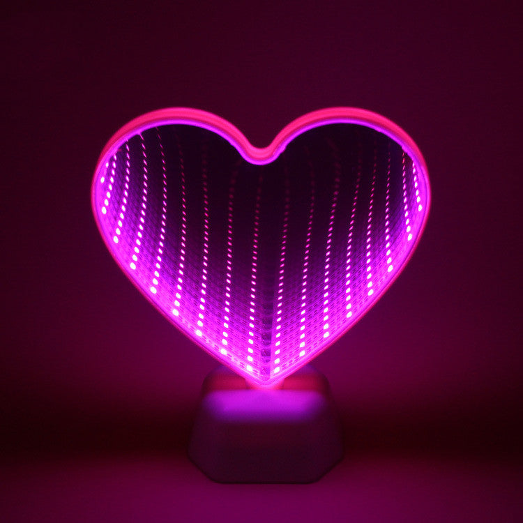 Creative Infinity Mirror LED Light – Double-Sided Love Tunnel Lamp