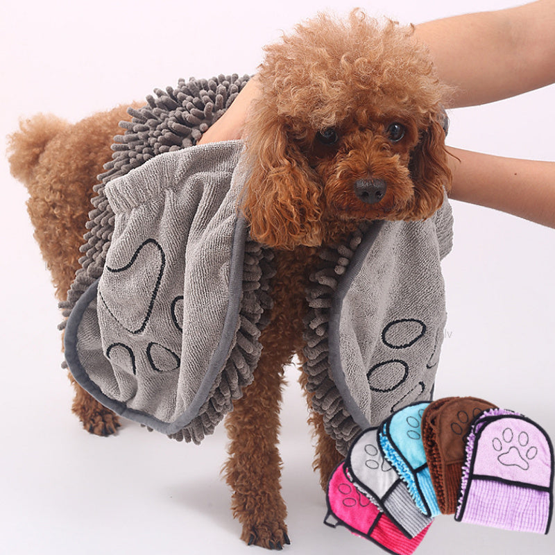 Quick-Dry Microfiber Dog Towel | Ultra Absorbent Pet Bathrobe for Dogs & Cats