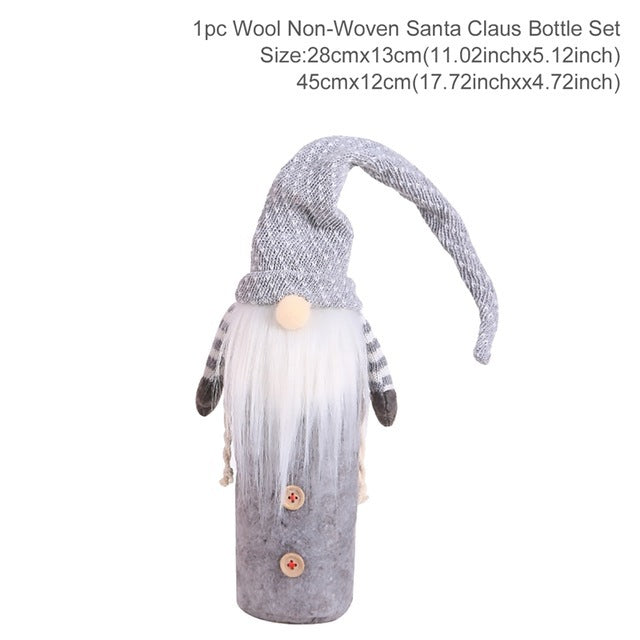 Christmas Wine Bottle Covers for Holiday Cheer