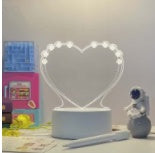 Glow Writing 3D Acrylic Board – LED Message Night Light for Notes, Reminders & Home Decor