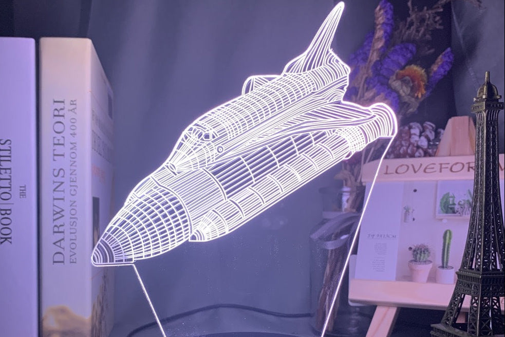 Custom Name LED Night Light – 3D Airplane Lamp for Kids Bedroom
