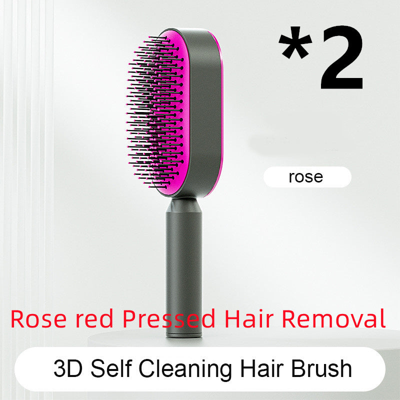 Self-Cleaning Hair Brush – Detangling & Smoothing with One-Click Hair Removal