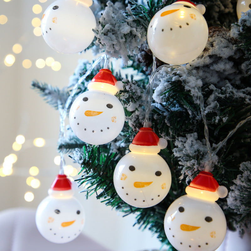 Christmas Snowman String Lights – Warm White LED Fairy Lights
